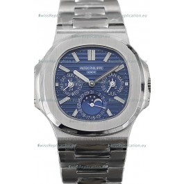 Patek Philippe Nautilus 5740 Perpetual Calendar Stainless Steel Blue Dial Swiss Replica Watch 