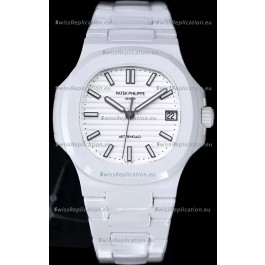 Patek Philippe Nautilus 5711 AET Remould White Ceramic Edition White Dial Swiss Replica Watch