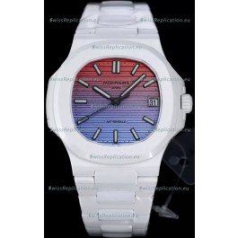 Patek Philippe Nautilus 5711 AET Remould White Ceramic Edition Gradient Dial Swiss Replica Watch