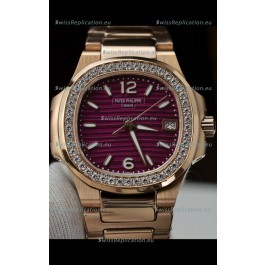 Patek Philippe Nautilus 7010/1R-013 Rose Gold Casing 32MM Swiss Quartz 1:1 Mirror Replica