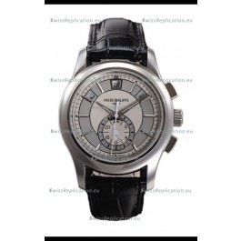 Patek Philippe 5205 Complications Moonphase White Dial 1:1 Mirror Swiss Replica Watch