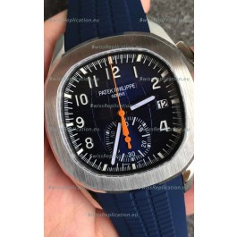Patek Philippe Aquanaut 5968 Chronograph Steel Casing Blue Dial Watch in Swiss Automatic Movement