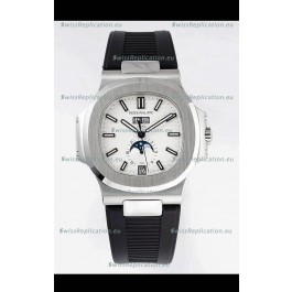 Patek Philippe Nautilus 5726A 1:1 Mirror Swiss Watch White Dial Rubber Strap