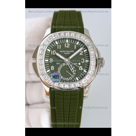 Patek Philippe Super Clone Aquanaut 5164A 1:1 Mirror Watch Green Dial Swiss Replica