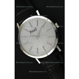 Piaget Altiplano G0A36128 Paved Diam Dial Swiss Quartz Replica Watch in Steel Case