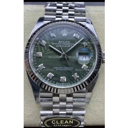 Rolex Datejust Cal.3235 Movement 1:1 Mirror Replica 904L Steel 36MM - Green Palm Motif Dial