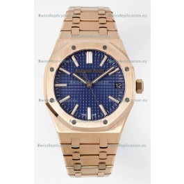 Audemars Piguet Royal Oak 15510 50th Anniversary 41MM Blue Dial Rose Gold 41MM 1:1 Mirror Replica