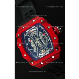 Richard Mille RM53-01 Pablo Mac Donough Red Carbon Case Swiss Replica Watch 