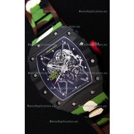 Richard Mille RM35-01 Rafael Nadal Forged Carbon Case with Camouflage Rubber Strap 