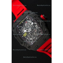 Richard Mille RM35-2 Rafael Nadal Forged Carbon Case with Red Rubber Strap