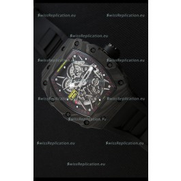 Richard Mille RM35-2 Rafael Nadal Forged Carbon Case with Black Rubber Strap