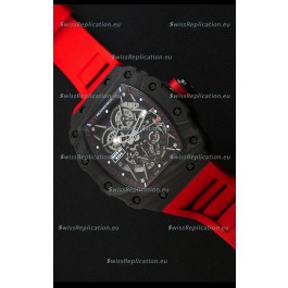 Richard Mille RM35-2 Rafael Nadal Forged Carbon Case with Red Strap