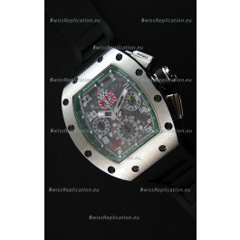 Richard Mille RM011-FM Felipe Massa One Piece Titanium Case Watch in Black Strap