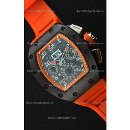 Richard Mille RM011-FM Felipe Massa One Piece Ceramic Case Watch in Orange Strap
