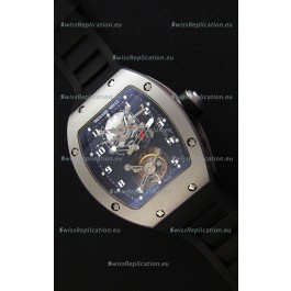 Richard Mille RM001 Evolution Tourbillon Swiss Replica Watch with Bead Blasted Satin Matte Case