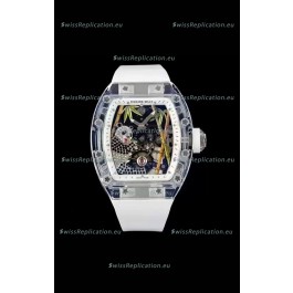 Richard Mille RM26-01 Tourbillon Panda Transparent Sapphires Casing Watch - Super Clone Replica