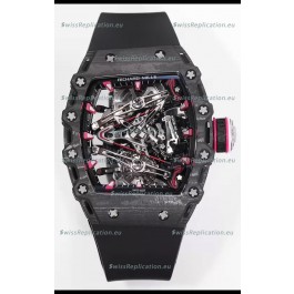 Richard Mille RM38-02 Carbon Casing Bubba Watson Black Rubber Tourbillon Movement 1:1 Mirror Replica