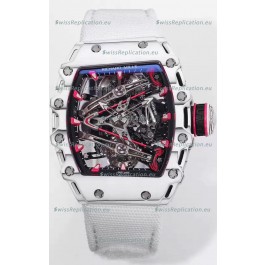 Richard Mille RM38-02 Carbon Casing Bubba Watson White Nylon Tourbillon Movement 1:1 Mirror Replica
