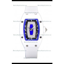 Richard Mille RM007 White Ceramic Blue Dial Automatic Superclone Swiss Replica Watch