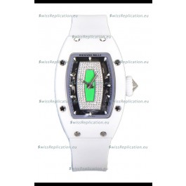 Richard Mille RM007 White Ceramic Green Dial Automatic Superclone Swiss Replica Watch