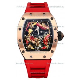 Richard Mille RM057 Dragon Dial Rose Gold Plated Watch in Swiss Automatic Movement