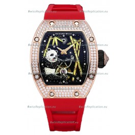 Richard Mille RM26-01 Tourbillon Panda Rose Gold Casing Swiss Movement Watch 