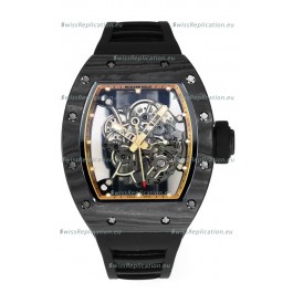 Richard Mille RM055 Black Carbon Casing Black Rubber 1:1 Superclone Genuine Tourbillon Watch 