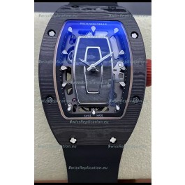 Richard Mille RM07 Black Carbon Casing Black Strap 1:1 Superclone Swiss Replica Watch 