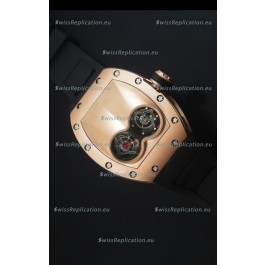 Richard Mille RM053 Tourbillon Pablo Mac Donough Pink Gold Case Black Strap Swiss Watch