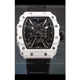 Richard Mille RM12-01 White Carbon Fiber Case Genuine Tourbillon Movement 1:1 Mirror Replica Watch