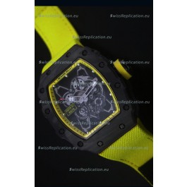 Richard Mille RM35-01 Rafael Nadal Edition Swiss Replica Watch Yellow Nylon Strap