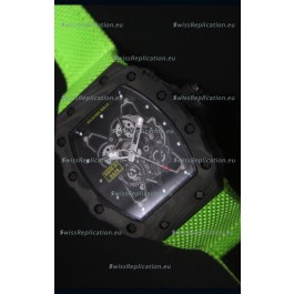 Richard Mille RM35-01 Rafael Nadal Edition Swiss Replica Watch Green Nylon Strap