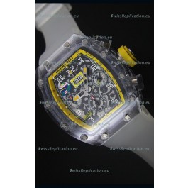 Richard Mille RM056-1 Tourbillon Felipe Massa Chronograh Yellow Bezel Watch