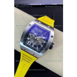 Richard Mille RM010 Stainless Steel Replica Watch in Yellow Strap