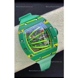 Richard Mille RM59-01 Genuine Tourbillon Movement in Green NTPT Carbon Casing