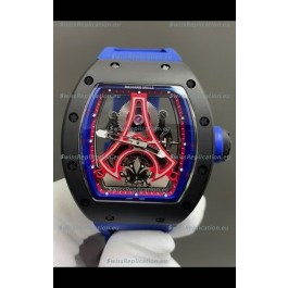 Richard Mille RM52-03 Paris Saint-Germain Tourbillon Black Ceramic Swiss Replica Watch 
