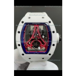 Richard Mille RM52-03 Paris Saint-Germain Tourbillon White Ceramic Swiss Replica Watch 