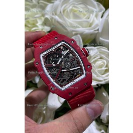 Richard Mille Super Clone RM67-02 Red Carbon TPT 37 Grams Watch Red Strap