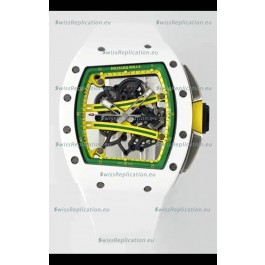Richard Mille Super Clone RM61-01 White Ceramic Casing Strap Swiss Replica Watch