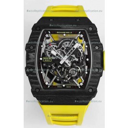 Richard Mille RM35-02 Rafael Nadal Carbon Fiber Casing with Genuine Tourbillon Super Clone Watch