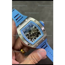 Richard Mille RM010 Stainless Steel Replica Watch in Blue Strap