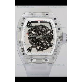 Richard Mille RM055 Transparent Sapphires Casing with Genuine Tourbillon Super Clone Watch
