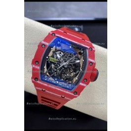 Richard Mille RM35-02 Rafael Nadal Red Carbon Fiber Casing with Genuine Tourbillon Super Clone Watch
