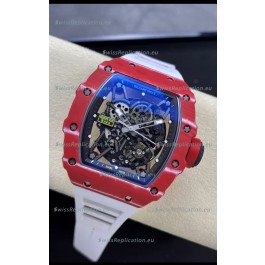 Richard Mille RM35-02 Rafael Nadal Red Carbon Fiber Casing with Genuine Tourbillon Super Clone Watch