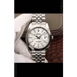 Rolex Datejust 41MM Cal.3135 Movement Swiss Replica Watch in 904L Steel Casing White Dial