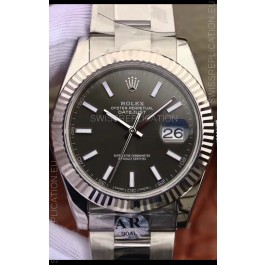 Rolex Datejust 41MM Cal.3135 Movement Swiss Replica Watch in 904L Steel Casing Grey Dial