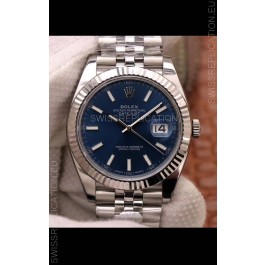 Rolex Datejust 41MM Cal.3135 Movement Swiss Replica Watch in 904L Steel Casing Blue Dial
