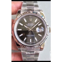 Rolex Datejust 41MM Cal.3135 Movement Swiss Replica Watch in 904L Steel Grey Dial