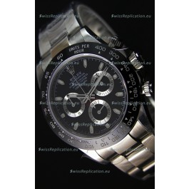 Rolex Cosmograph Daytona 116500LN Black Dial Original Cal.4130 Movement - Ultimate 904L Steel Watch 