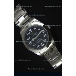 Rolex Oyster Perpetual 116900 AIR KING Swss Replica Watch in Black Dial 